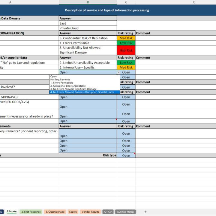 supplier risk assessment template
