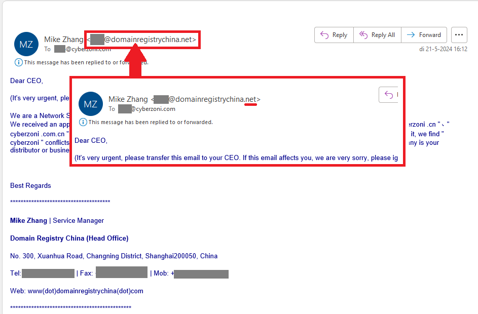 Chinese Domain Name Scams 4 Scam Domain