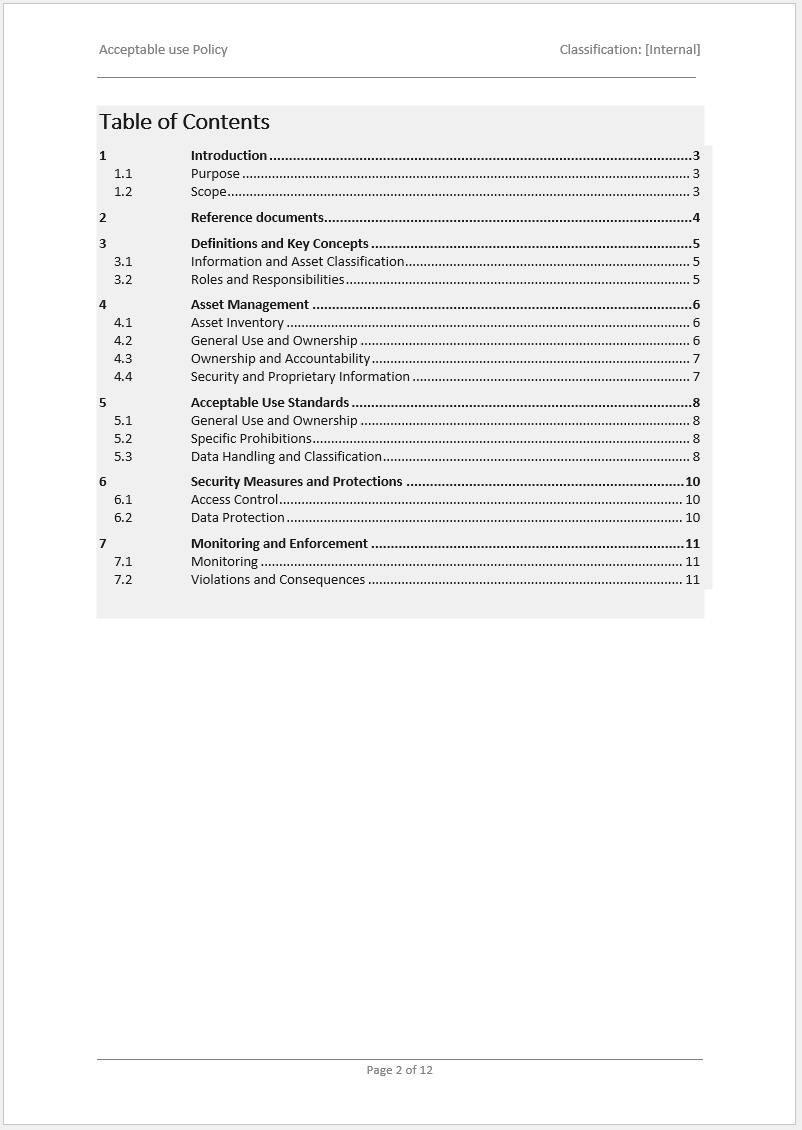 Acceptable use policy template iso 27001