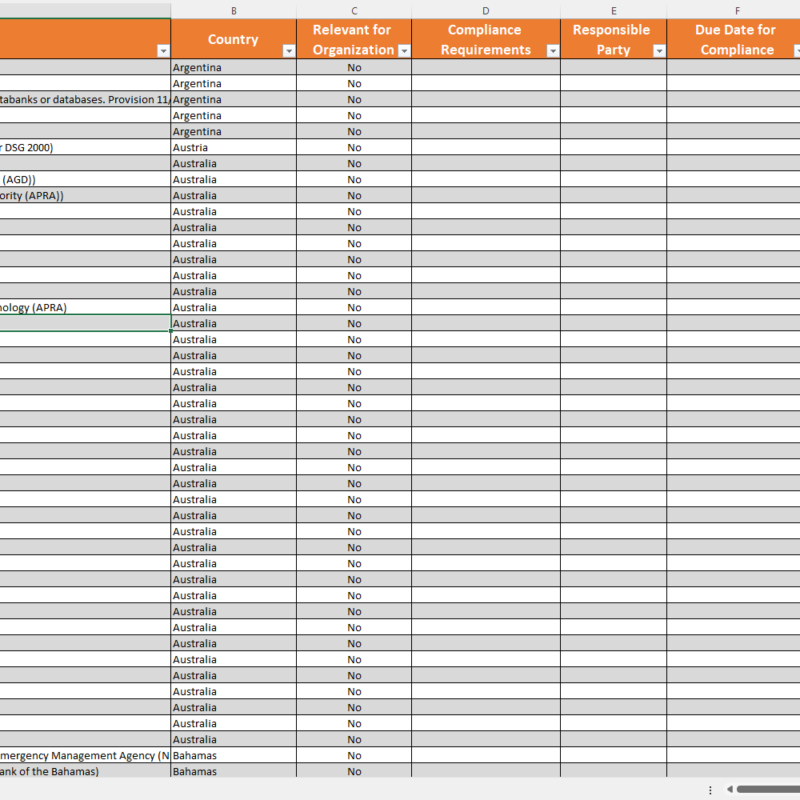 legal register template