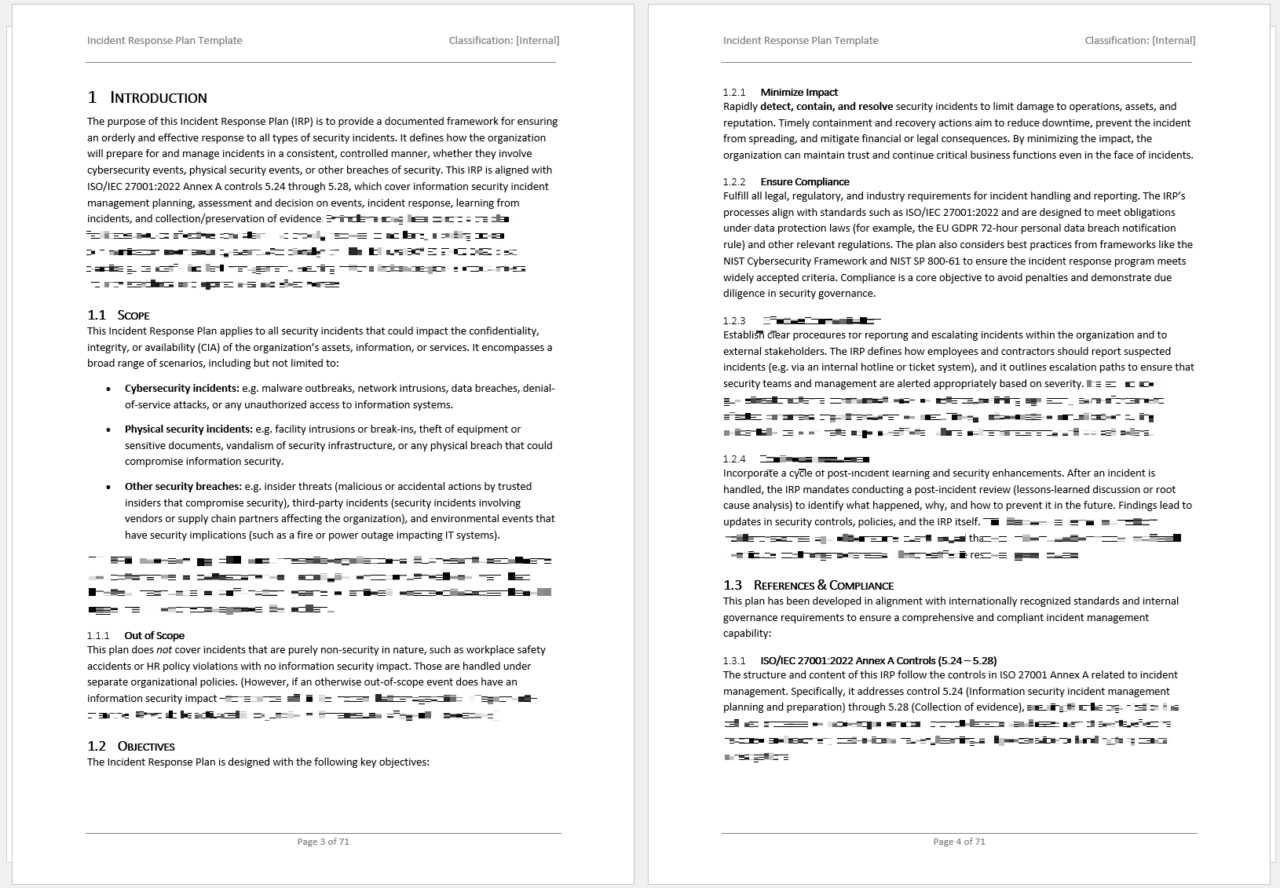 Iso 27001 Irp Template