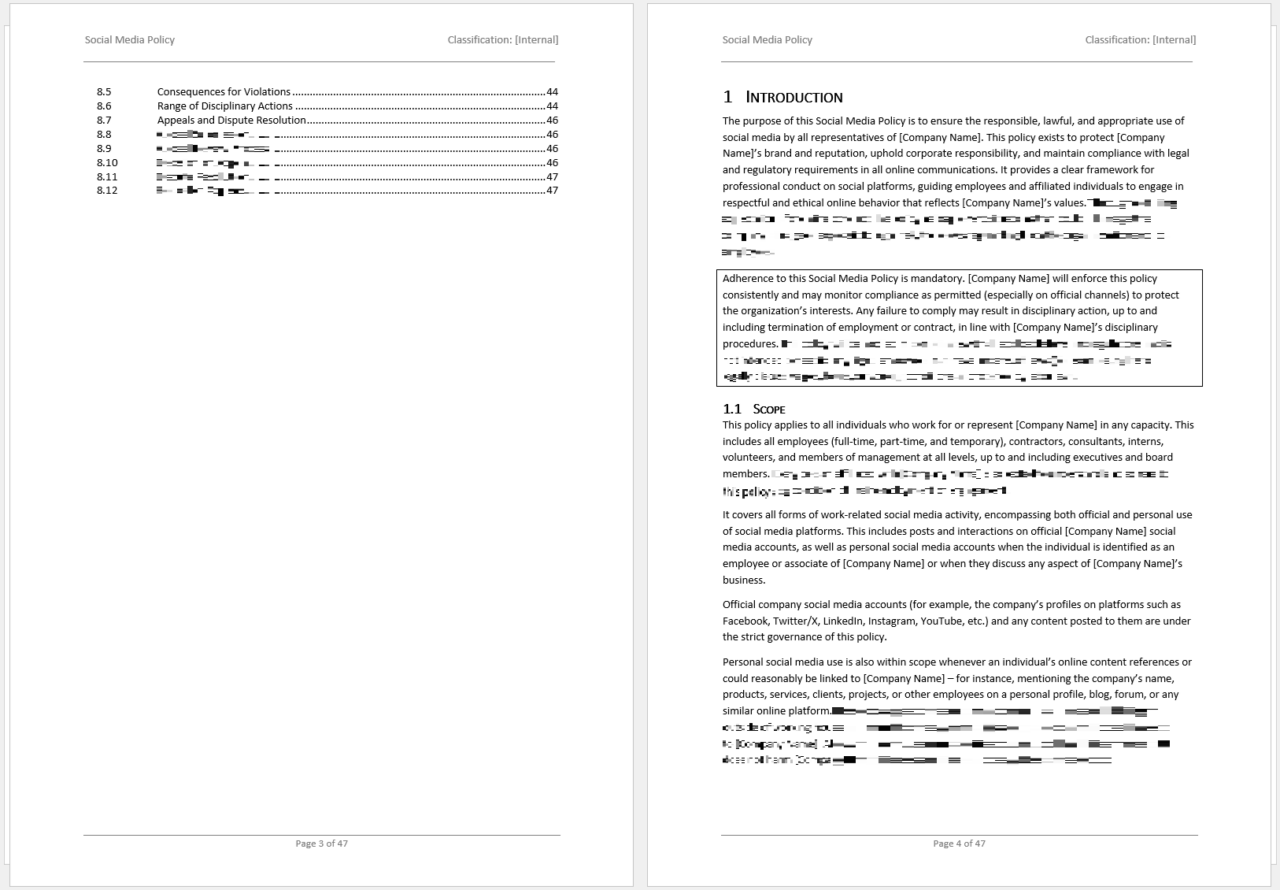 Social Media Policy Template 1
