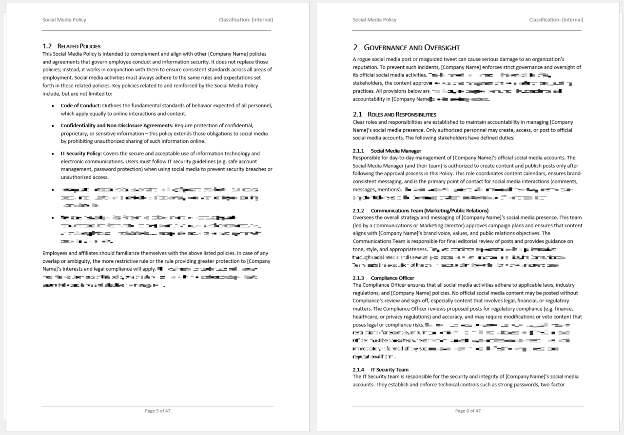 Social Media Policy Template 2